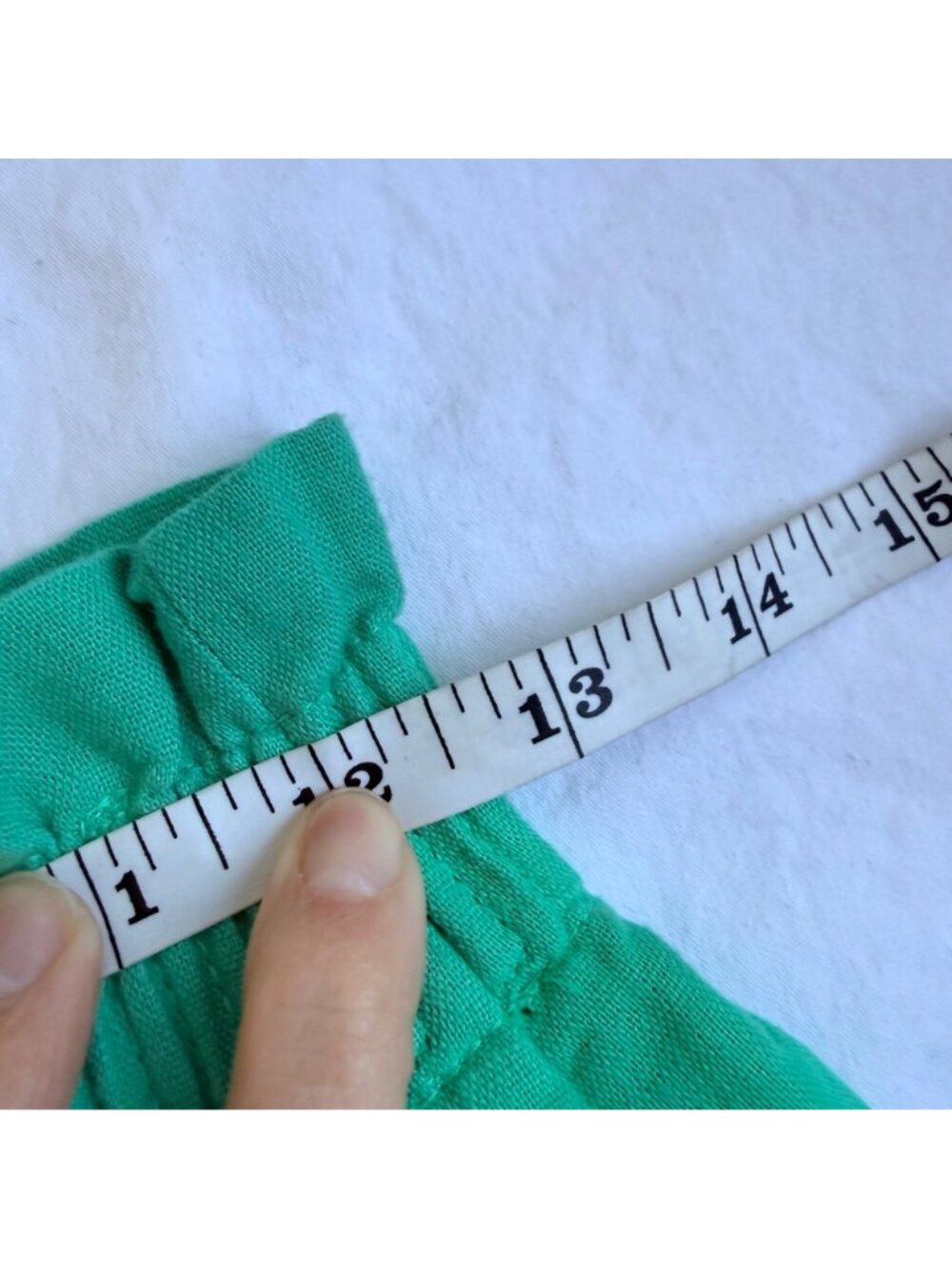 J. Crew Green Linen Cotton Blend Smocked Elastic Waist Skirt Womens Size 0 - Picture 9 of 10